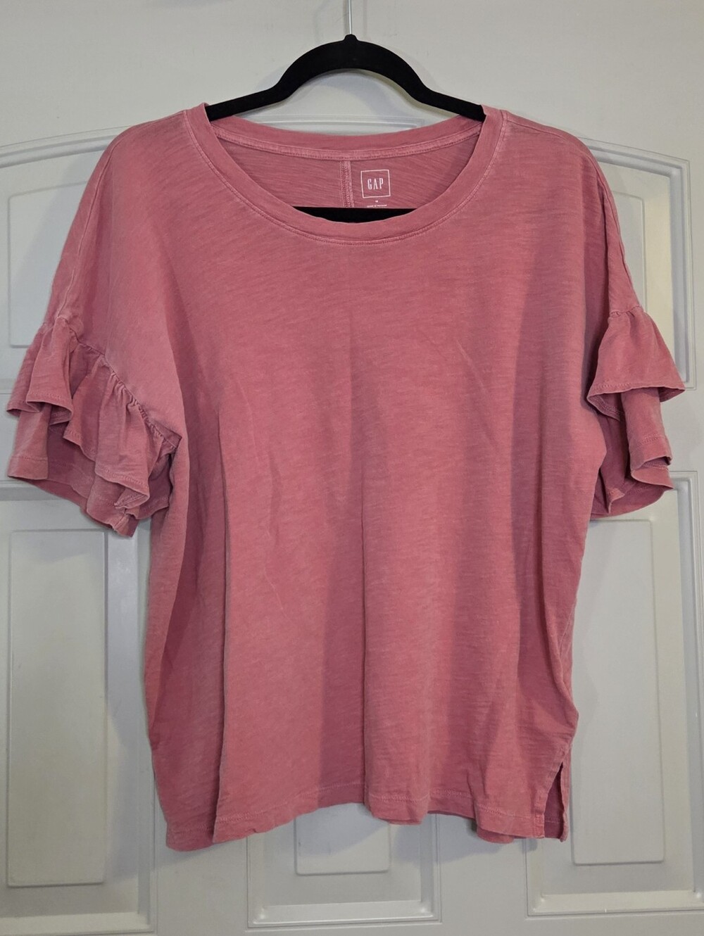 GAP Pink Ruffle Sleeve Tee